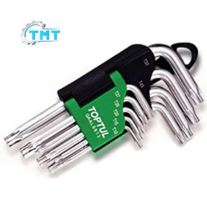 Bộ chìa lục giác đầu sao 9 món ngắn TOPTUL GAAL0913 1 Bộ chìa lục giác đầu sao 9 món ngắn TOPTUL GAAL0913
