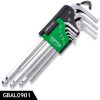 Bộ lục giác đầu bi 9 món TOPTUL GBAL0901 2 Bộ lục giác đầu bi 9 món TOPTUL GBAL0901