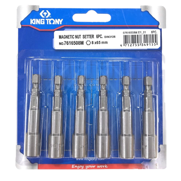 Đầu bắn tôn 8mm KINGTONY 7616508M (vỉ/6 cái) 1 Đầu bắn tôn 8mm KINGTONY 7616508M (vỉ/6 cái)