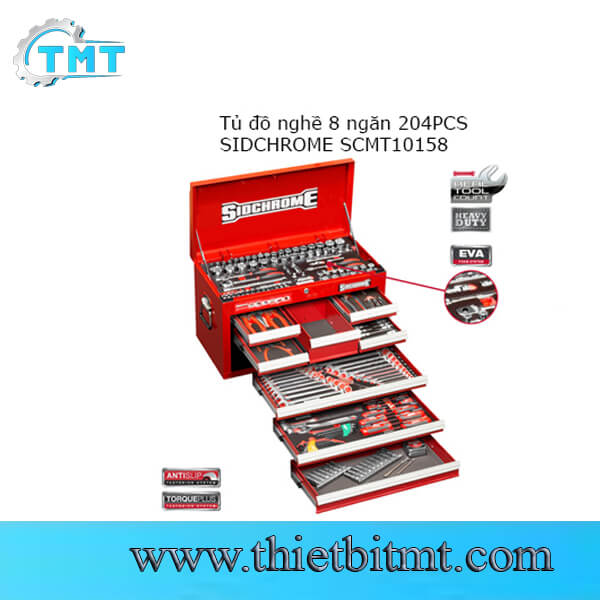 Tủ đồ nghề 8 ngăn 204 chi tiết Sidchrome SCMT10158 1 Tủ đồ nghề 8 ngăn 204 chi tiết Sidchrome SCMT10158