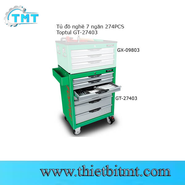 Tủ dụng cụ 7 ngăn 274PCS Toptul GT-27403 1 Tủ dụng cụ 7 ngăn 274PCS Toptul GT-27403