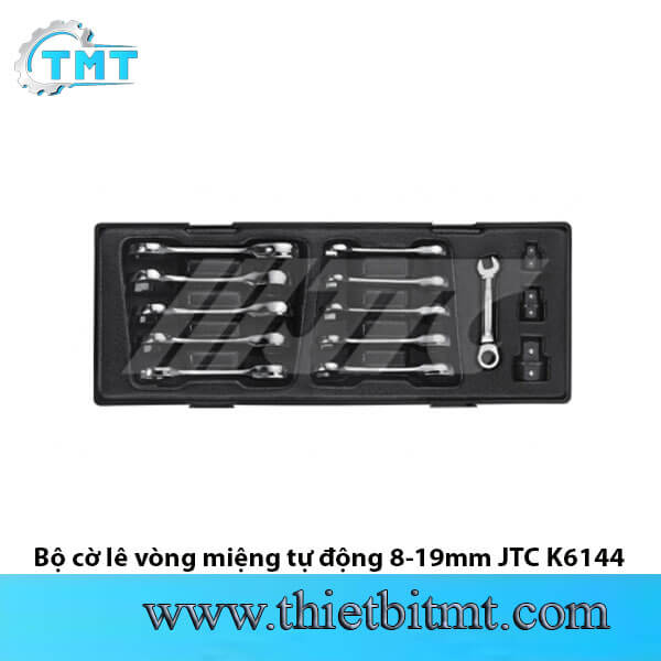 Bộ cờ lê vòng miệng tự động 8-19mm JTC K6144 1 Bộ cờ lê vòng miệng tự động 8-19mm JTC K6144
