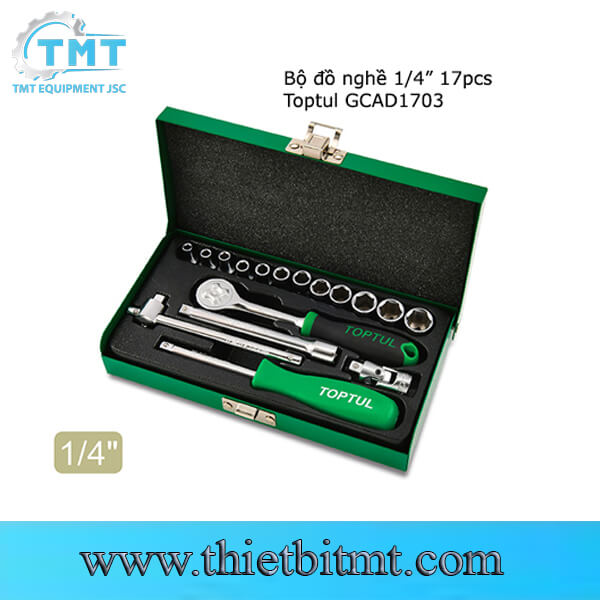 Bộ đồ nghề xách 1/4" 17 chi tiết Toptul GCAD1703 1 Bộ đồ nghề xách 1/4