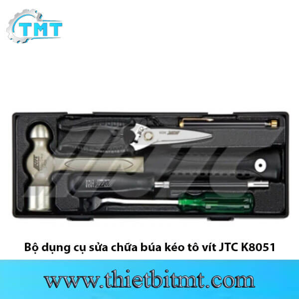 Bộ dụng cụ sửa chữa búa kéo tô vít JTC K8051 1 Bộ dụng cụ sửa chữa búa kéo tô vít JTC K8051