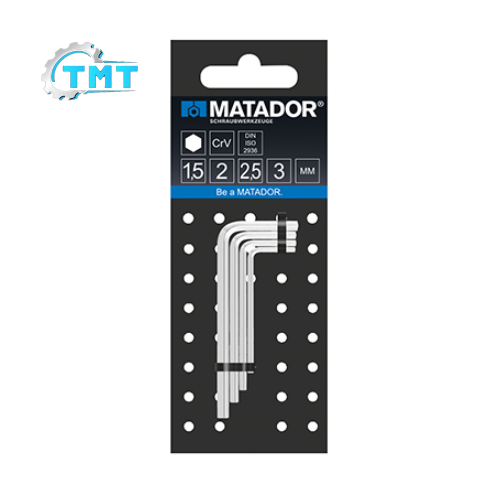 Bộ lục giác 4 chi tiết L-Key Matador 0440 9040 1 Bộ lục giác 4 chi tiết L-Key Matador 0440 9040