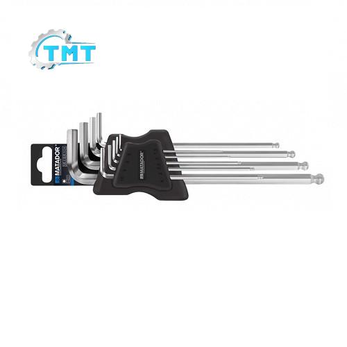 Bộ lục giác dài đầu bi 9 chi tiết L-Key Matador 0442 9091 1 Bộ lục giác dài đầu bi 9 chi tiết L-Key Matador 0442 9091