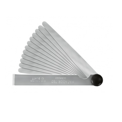 Thước căn lá đo khe hở 20 lá 0.05-1.00 mm Matador 0760 0003 1 Thước căn lá đo khe hở 20 lá 0.05-1.00 mm Matador 0760 0003