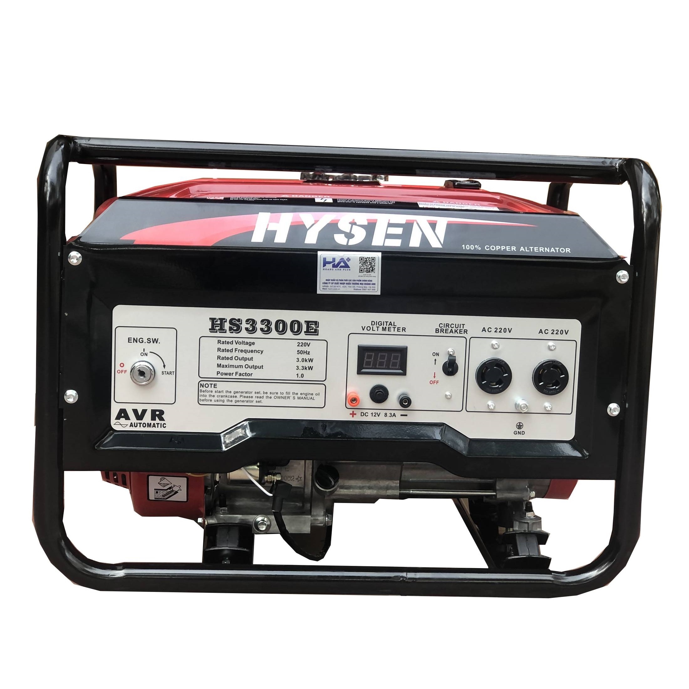 Máy Phát Điện Chạy Xăng 3kw Hysen HS3300E 1 Máy Phát Điện Chạy Xăng 3kw Hysen HS3300E