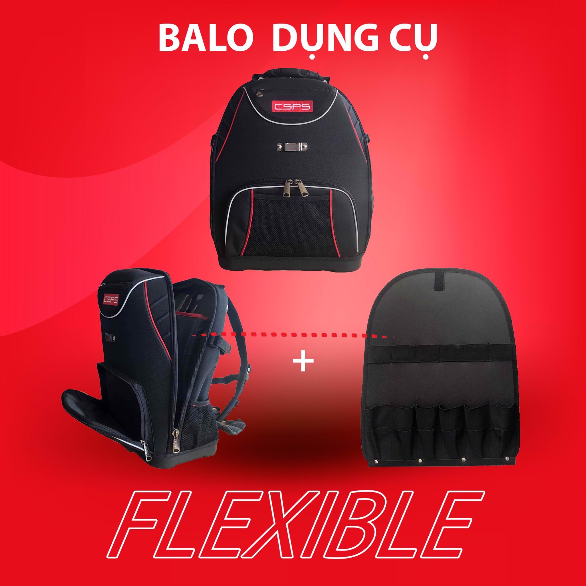 Balo dụng cụ 37cm 1 Balo dụng cụ 37cm