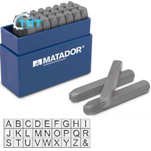 Bộ đục chữ bằng thép hợp kim Matador 0712 1 Bộ đục chữ bằng thép hợp kim Matador 0712