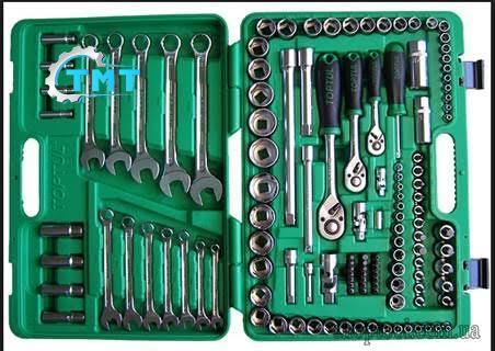 Bộ khóa, tuýp đầu 1/4", 3/8" & 1/2" 130 chi tiết (hộp nhựa) GCAI130B 1 Bộ khóa, tuýp đầu 1/4