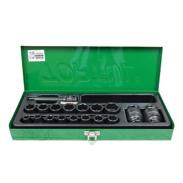 Bộ tuýp lục giác đen 1/2" 18 món TOPTUL GCAD1807 1 Bộ tuýp lục giác đen 1/2