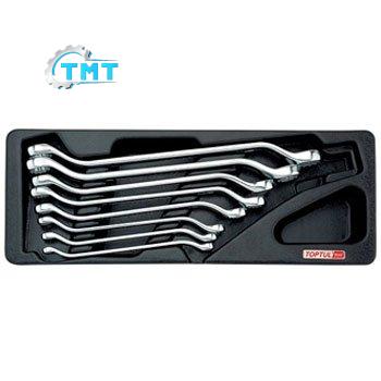 Bộ Cờ lê 2 đầu vòng 45độ - 8 món Toptul GAAT0808 1 Bộ Cờ lê 2 đầu vòng 45độ - 8 món Toptul GAAT0808