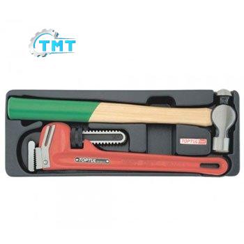 Bộ mỏ lết răng, búa 2 món Toptul GBAT0201 1 Bộ mỏ lết răng, búa 2 món Toptul GBAT0201