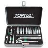 Bộ tuýp bông loại bóng 1/4" 18 món Toptul GCAD1817 2 Bộ tuýp bông loại bóng 1/4