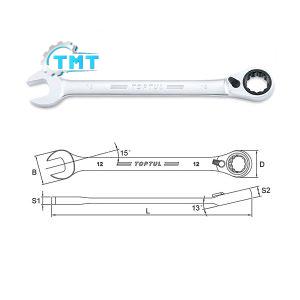 Cờ lê vòng miệng tự động 15° TOPTUL ABAF2424