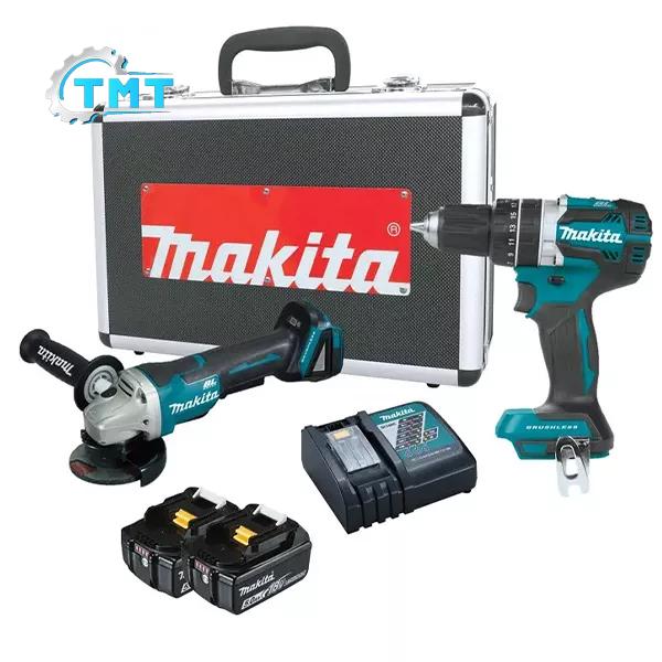 Bộ máy khoan và máy mài Makita (DHP484+DGA408) DLX2215TX2 1 Bộ máy khoan và máy mài Makita (DHP484+DGA408) DLX2215TX2