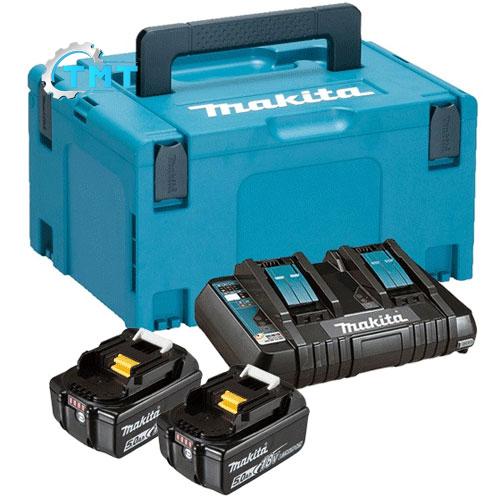 Bộ sạc và 2 pin Makpac Makita 197629-2 (18V 5.0Ah) 1 Bộ sạc và 2 pin Makpac Makita 197629-2 (18V 5.0Ah)